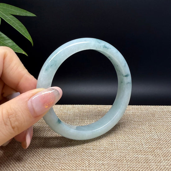 Genuine Burmese Blue Green Jade Jadeite Bangle Bracelet ( 55.6mm )