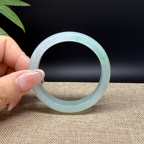 Genuine Burmese Icy Green Jade Jadeite Bangle Bracelet ( 51.3mm )