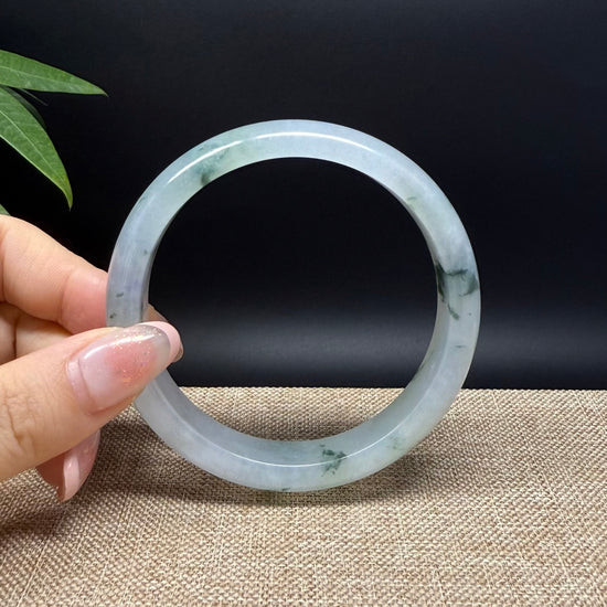 Genuine Burmese Icy Green Jade Jadeite Bangle Bracelet ( 61.7mm )