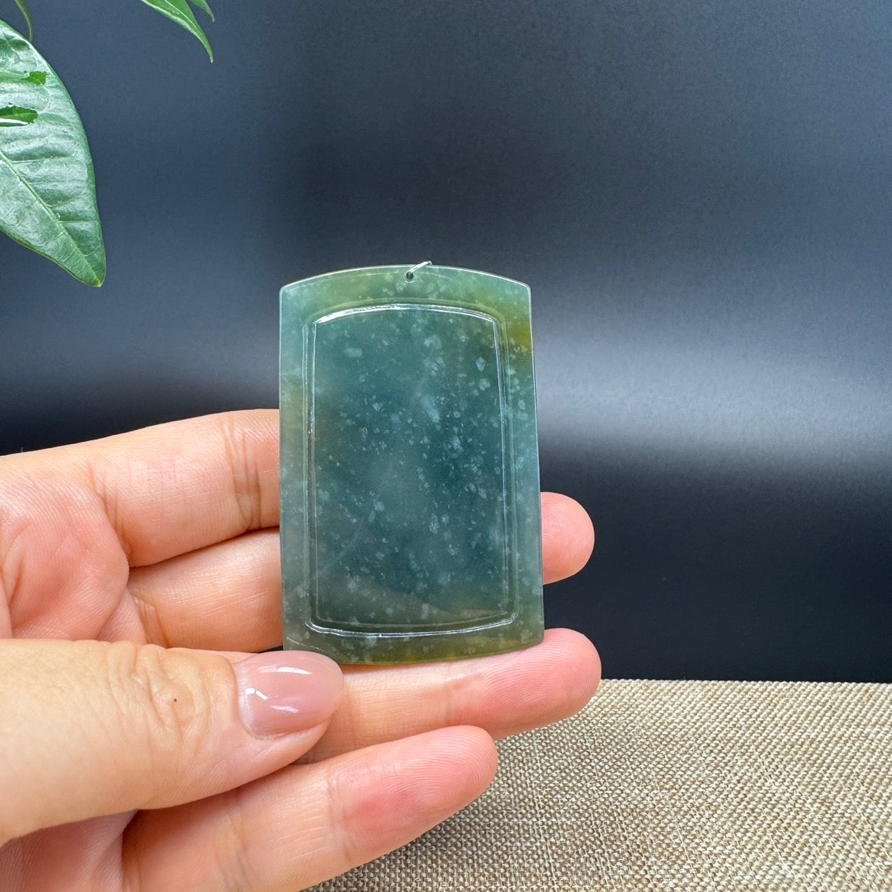 RealJade® Co. High Natural Guatemalan Blue Jadeite Jade Tiger Pendant