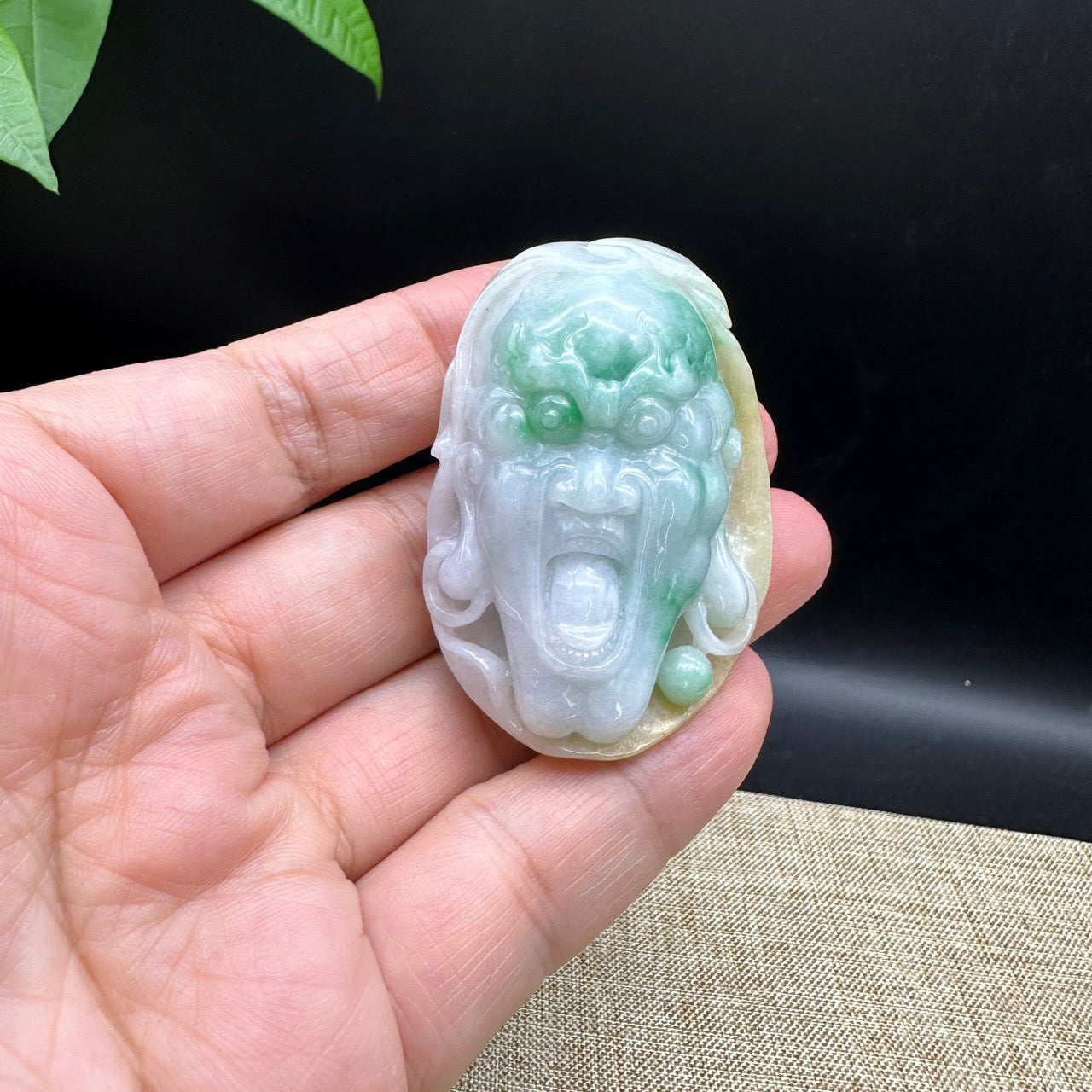 RealJade® Co. Genuine Jadeite Jade ( Luo Han)  Arhat Pendant Necklace