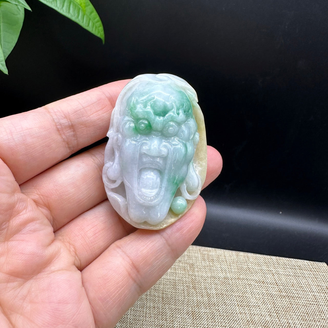 RealJade® Co. Genuine Jadeite Jade ( Luo Han)  Arhat Pendant Necklace