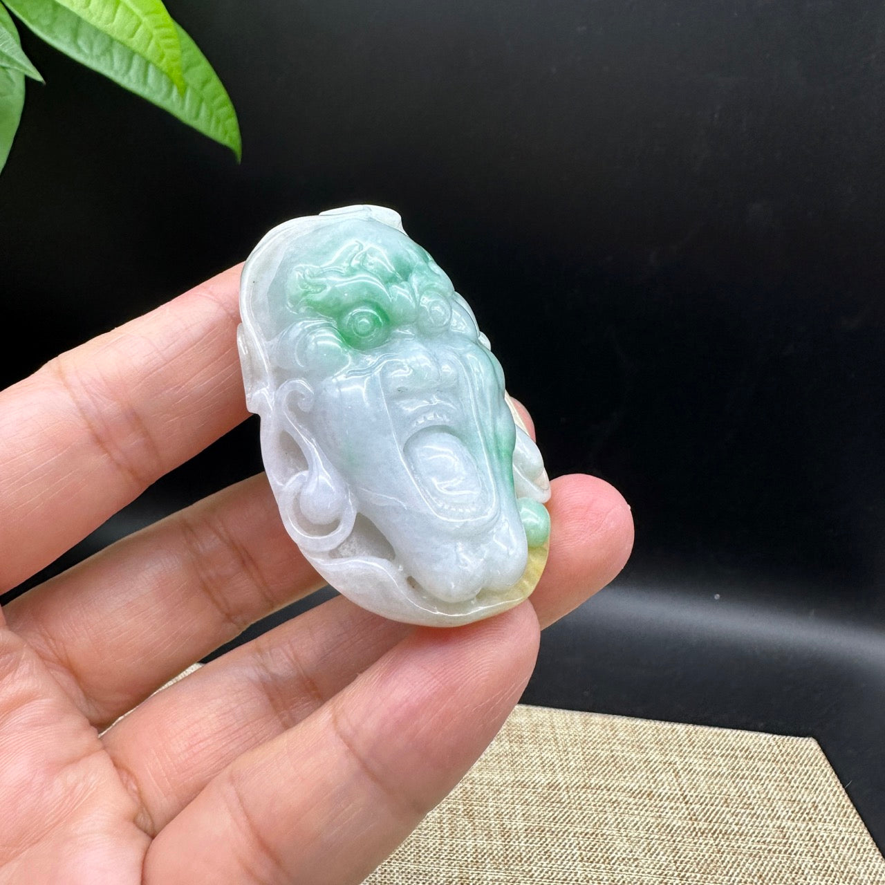 RealJade® Co. Genuine Jadeite Jade ( Luo Han)  Arhat Pendant Necklace