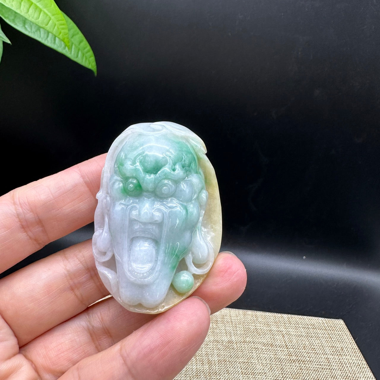 RealJade® Co. Genuine Jadeite Jade ( Luo Han)  Arhat Pendant Necklace