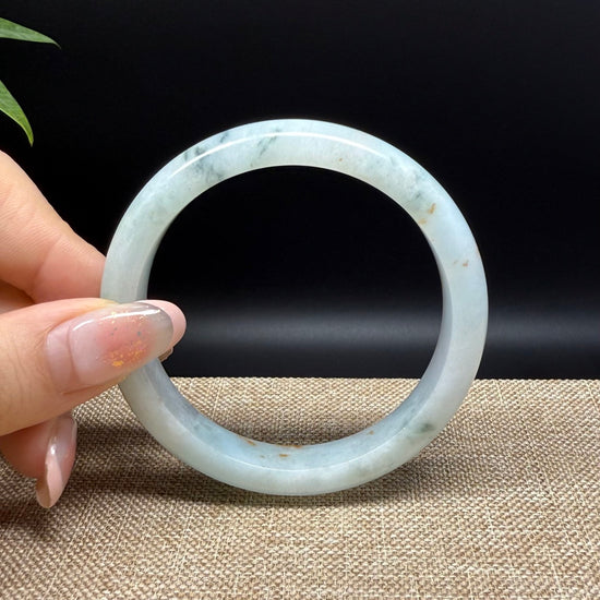 Genuine Burmese Red Green Jade Jadeite Bangle Bracelet ( 55.5mm )