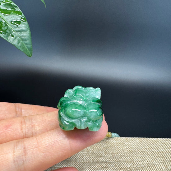 RealJade® Co. Pi Xiu Genuine Burmese Jadeite Jade PiXiu Pendant Necklace (FengShui Lucky)