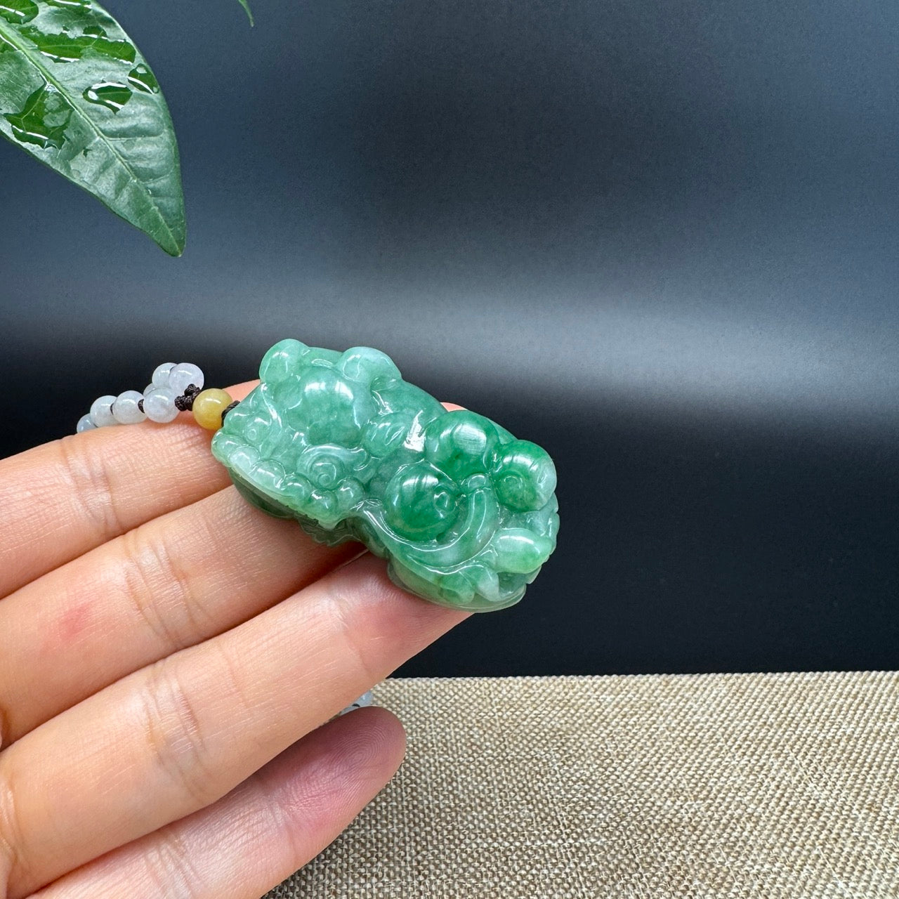 RealJade® Co. Pi Xiu Genuine Burmese Jadeite Jade PiXiu Pendant Necklace (FengShui Lucky)