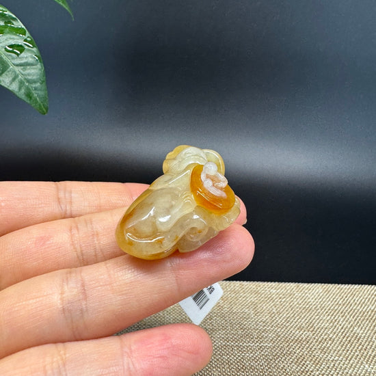 RealJade® Co. High Yellow Jadeite Jade Monkey Pendant