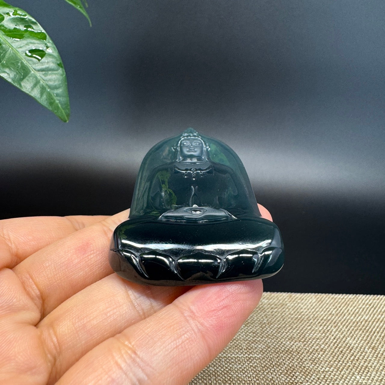 RealJade® Co. High Natural Guatemalan Blue Jadeite Jade GuanYin Pendant