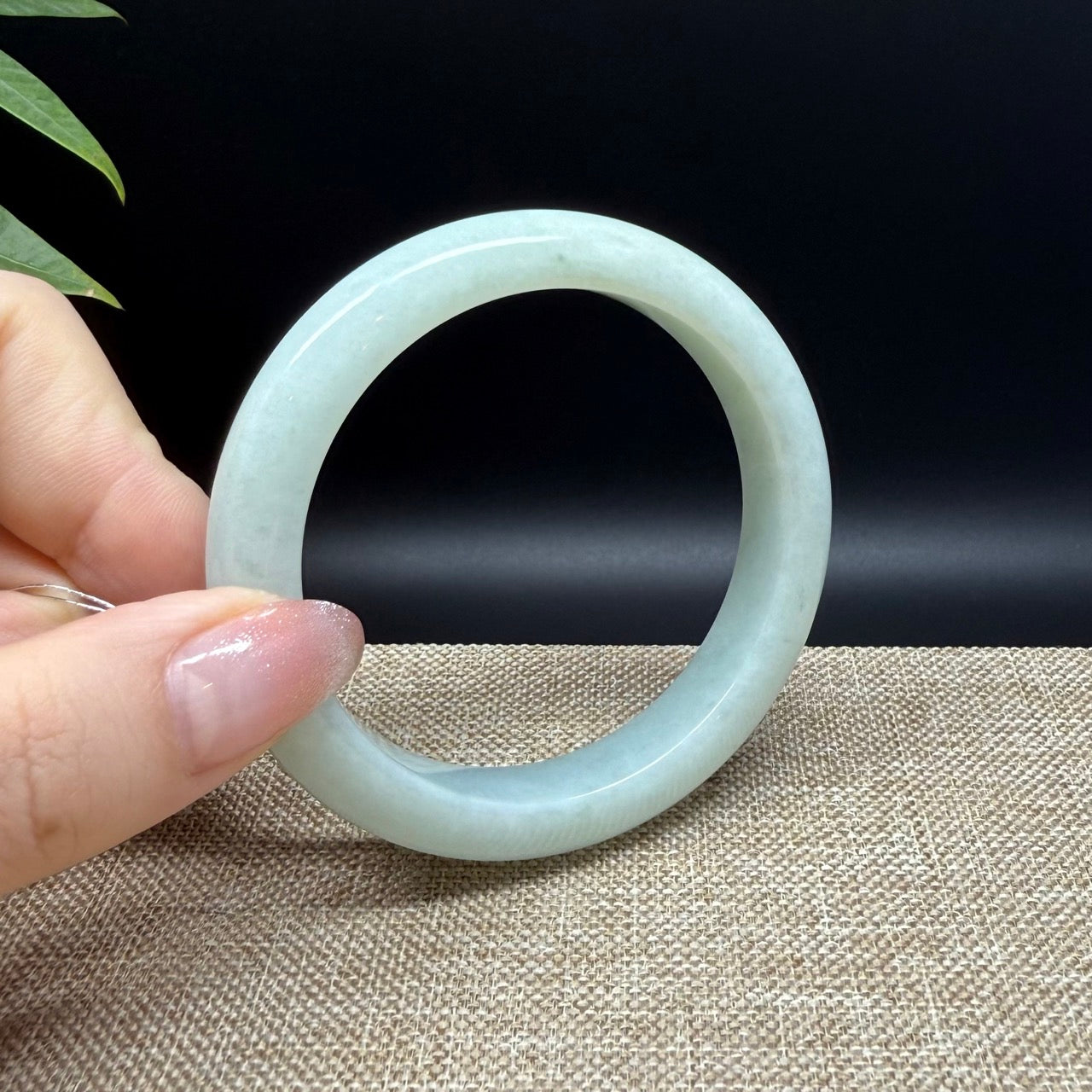 Genuine Burmese Green Jade Jadeite Bangle Bracelet ( 53mm )