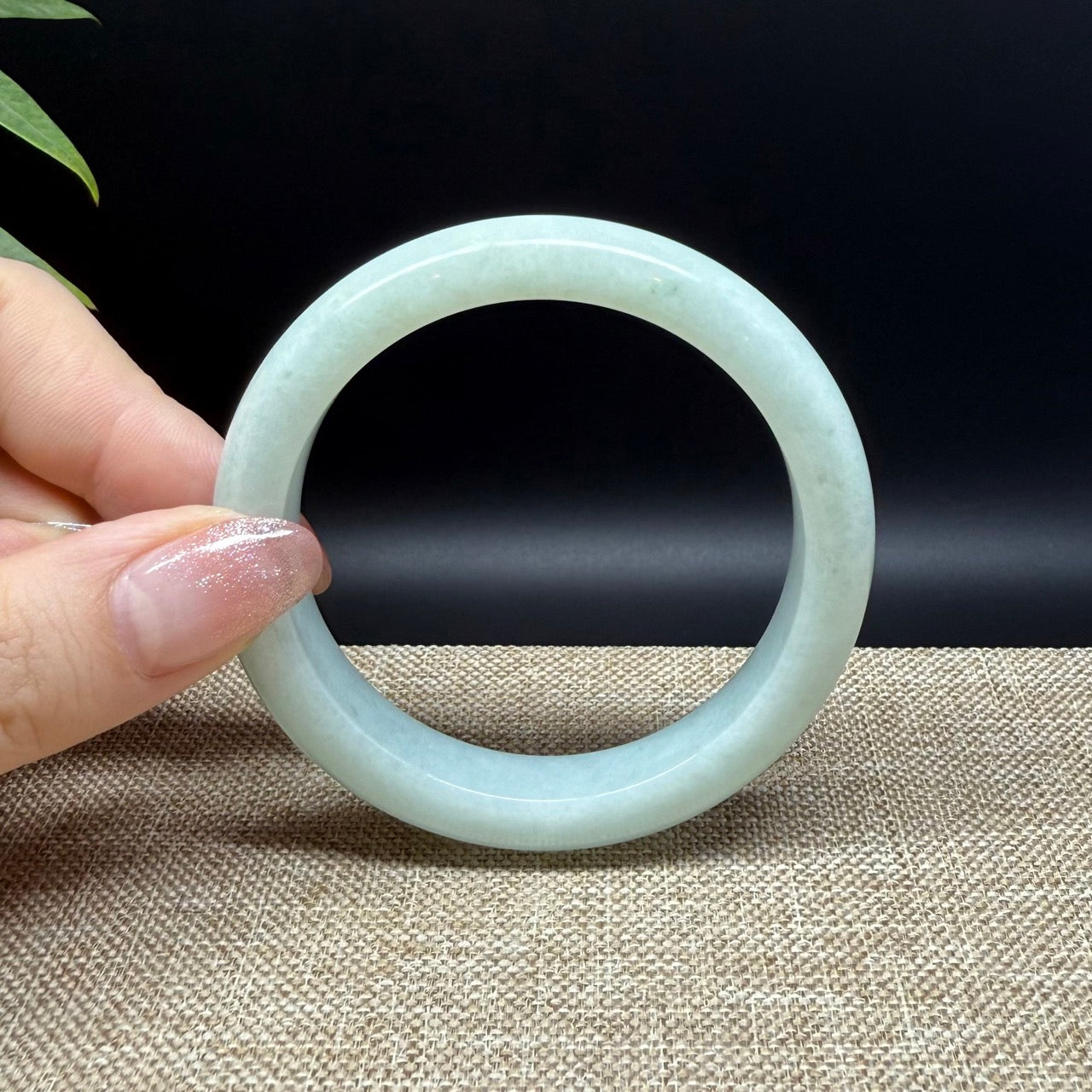 Genuine Burmese Green Jade Jadeite Bangle Bracelet ( 53mm )