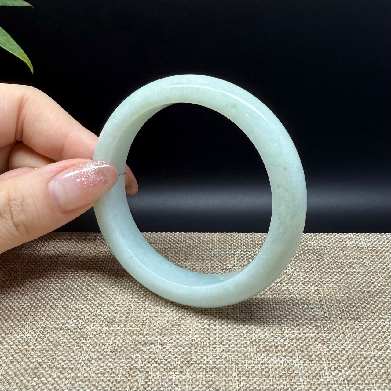 Genuine Burmese Green Jade Jadeite Bangle Bracelet ( 53mm )