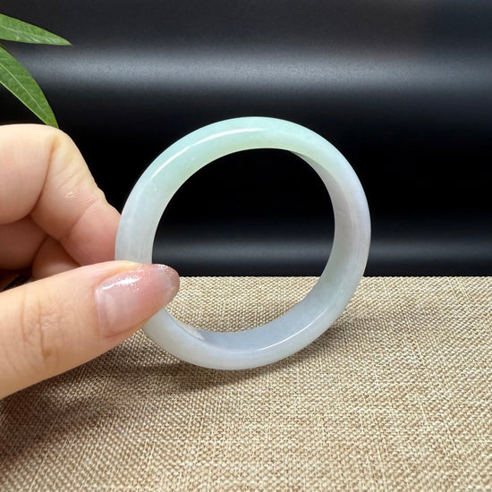 Load image into Gallery viewer, Genuine Burmese Lavender Green Jade Jadeite Bangle Bracelet ( 54.2*49.7mm )
