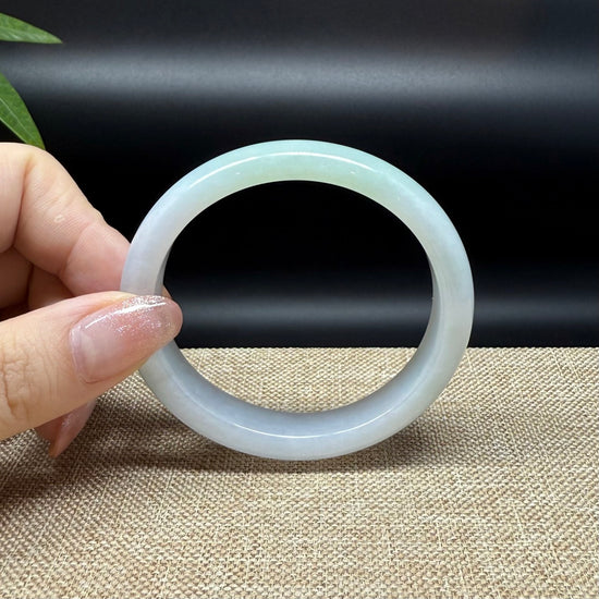 Load image into Gallery viewer, Genuine Burmese Lavender Green Jade Jadeite Bangle Bracelet ( 54.2*49.7mm )
