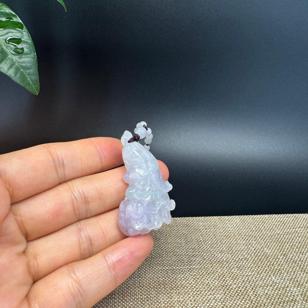 RealJade® Co. Genuine Burmese Jadeite Jade Lavender Cabbage Pendant Necklace