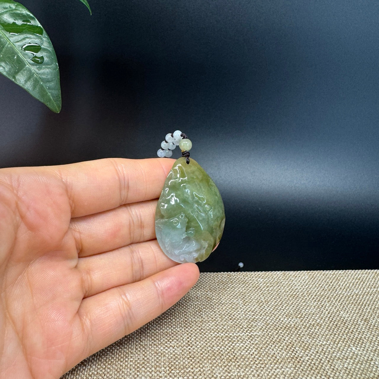 RealJade® Co. Genuine Burmese Jadeite Jade Yellow Green Fish Pendant Necklace