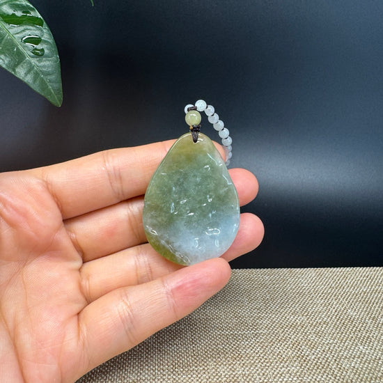 RealJade® Co. Genuine Burmese Jadeite Jade Yellow Green Fish Pendant Necklace