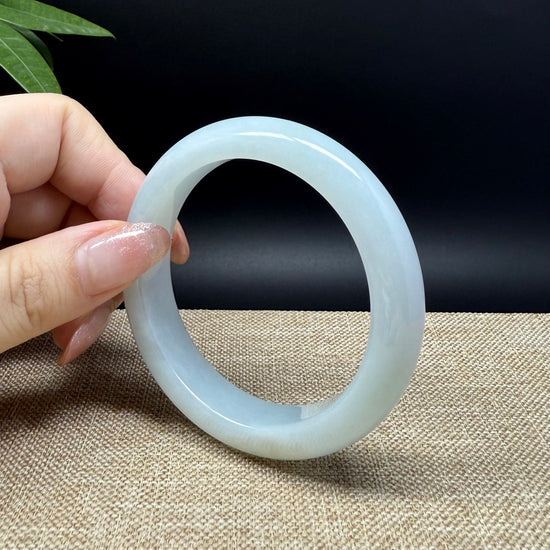 Genuine Burmese Green Jade Jadeite Bangle Bracelet ( 54.3mm )