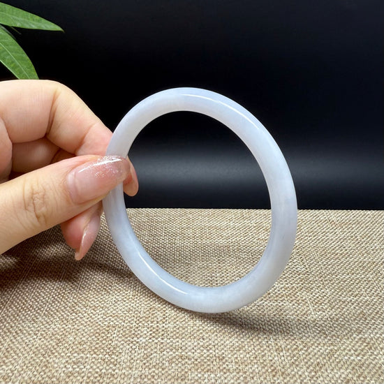 Genuine Burmese Lavender Jade Jadeite Bangle Bracelet ( 54.8mm )