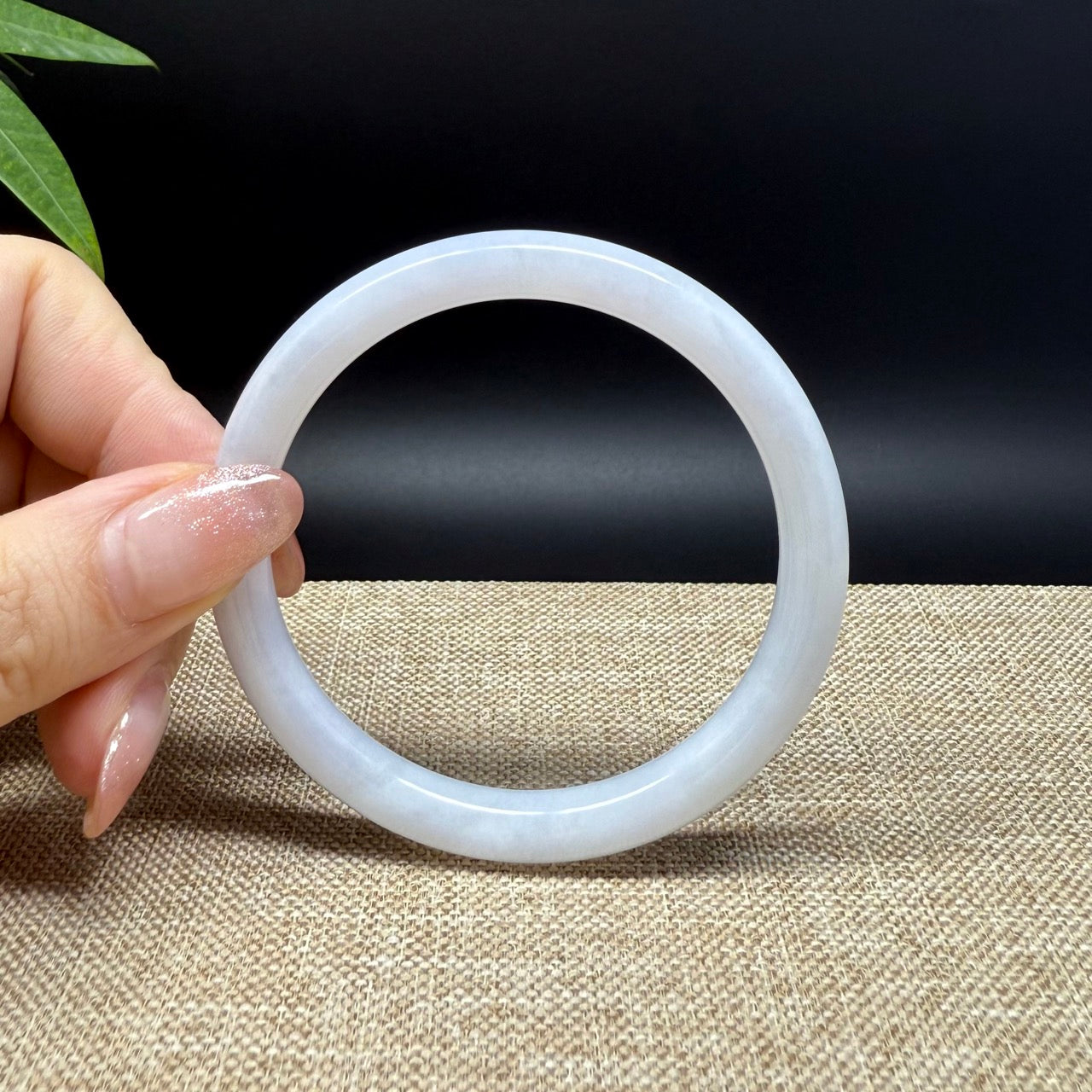 Genuine Burmese Lavender Jade Jadeite Bangle Bracelet ( 54.8mm )