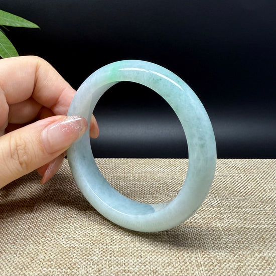 Genuine Burmese Green Jade Jadeite Bangle Bracelet ( 54.4mm )