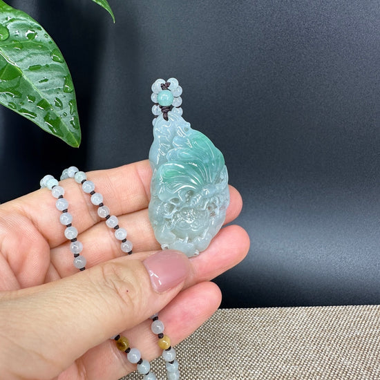 RealJade® Co.  Genuine Burmese Jadeite Jade Butterfly Pendant Necklace