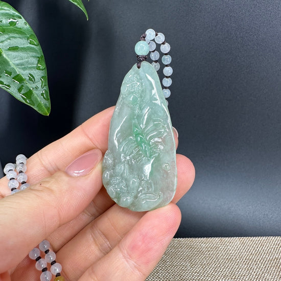 RealJade® Co.  Genuine Burmese Jadeite Jade Dragonfly Pendant Necklace