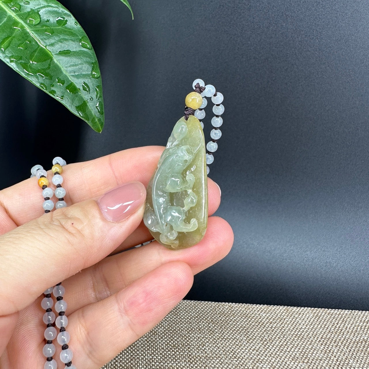 RealJade® Co.  Genuine Burmese Jadeite Jade Catfish Pendant Necklace