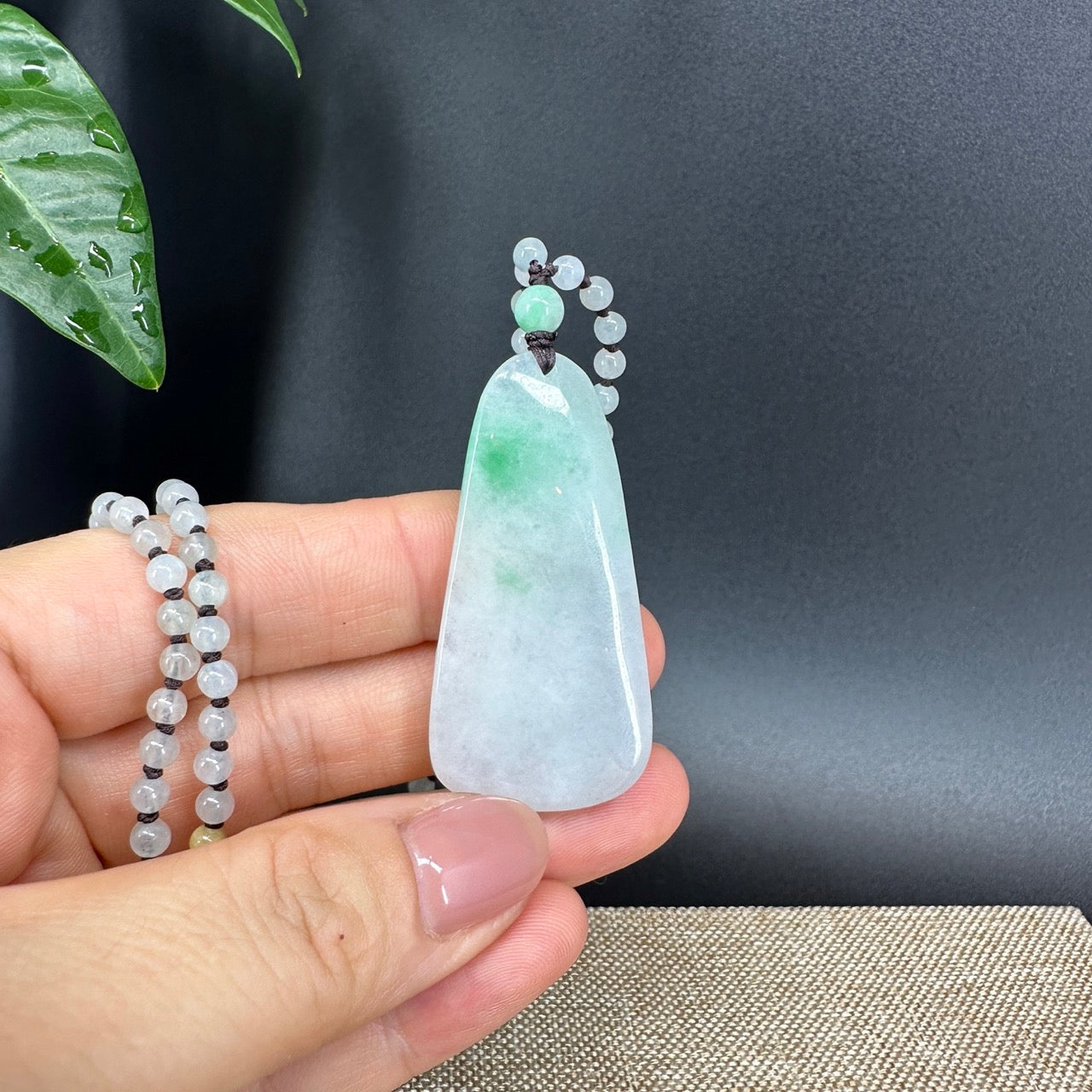 RealJade® Co.  Genuine Burmese Jadeite Jade  Fish and Lotus Pendant Necklace