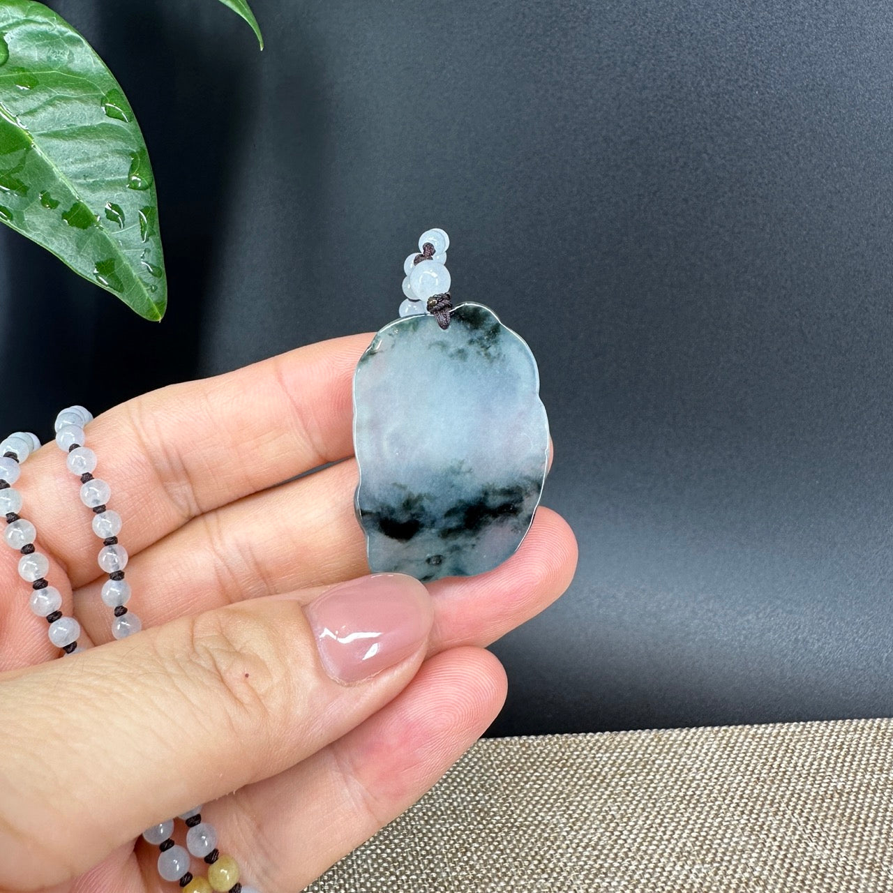 RealJade® Co.  Genuine Burmese Jadeite Jade Dolphin Pendant Necklace