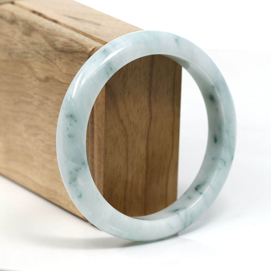 RealJade Co.® Jadeite Jade Bangle Bracelet Burmese Blue-Green Jade Jadeite Bangle Bracelet (59.51 mm) T254