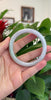 RealJade® Co. "Classic Bangle" Genuine Jadeite Jade Lavender Green Bangle Bracelet (56.97mm) #T218