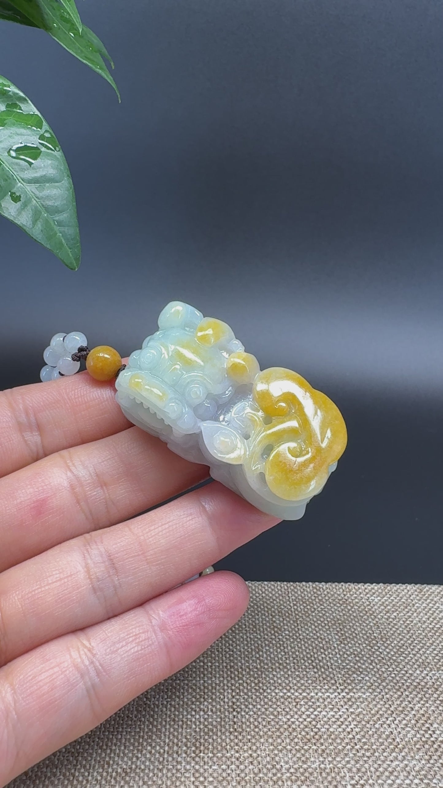 Load and play video in Gallery viewer, RealJade® Co. Pi Xiu Genuine Burmese Jadeite Jade PiXiu Pendant Necklace (FengShui Lucky)
