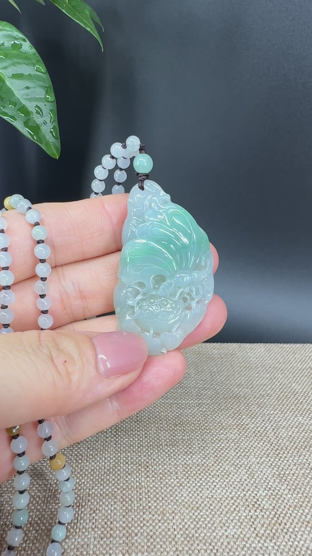 Load and play video in Gallery viewer, RealJade® Co.  Genuine Burmese Jadeite Jade Butterfly Pendant Necklace
