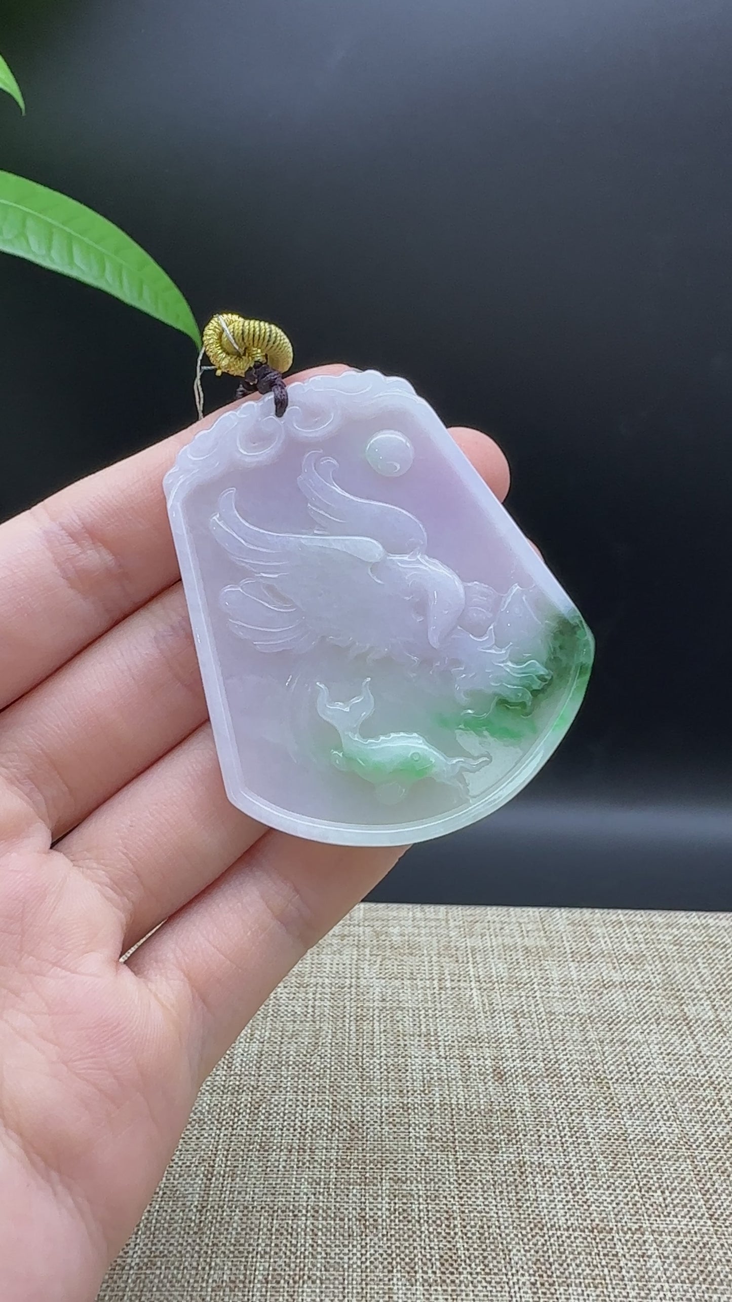 Load and play video in Gallery viewer, RealJade® Co.Genuine Jadeite Jade Eagle Pendant Necklace
