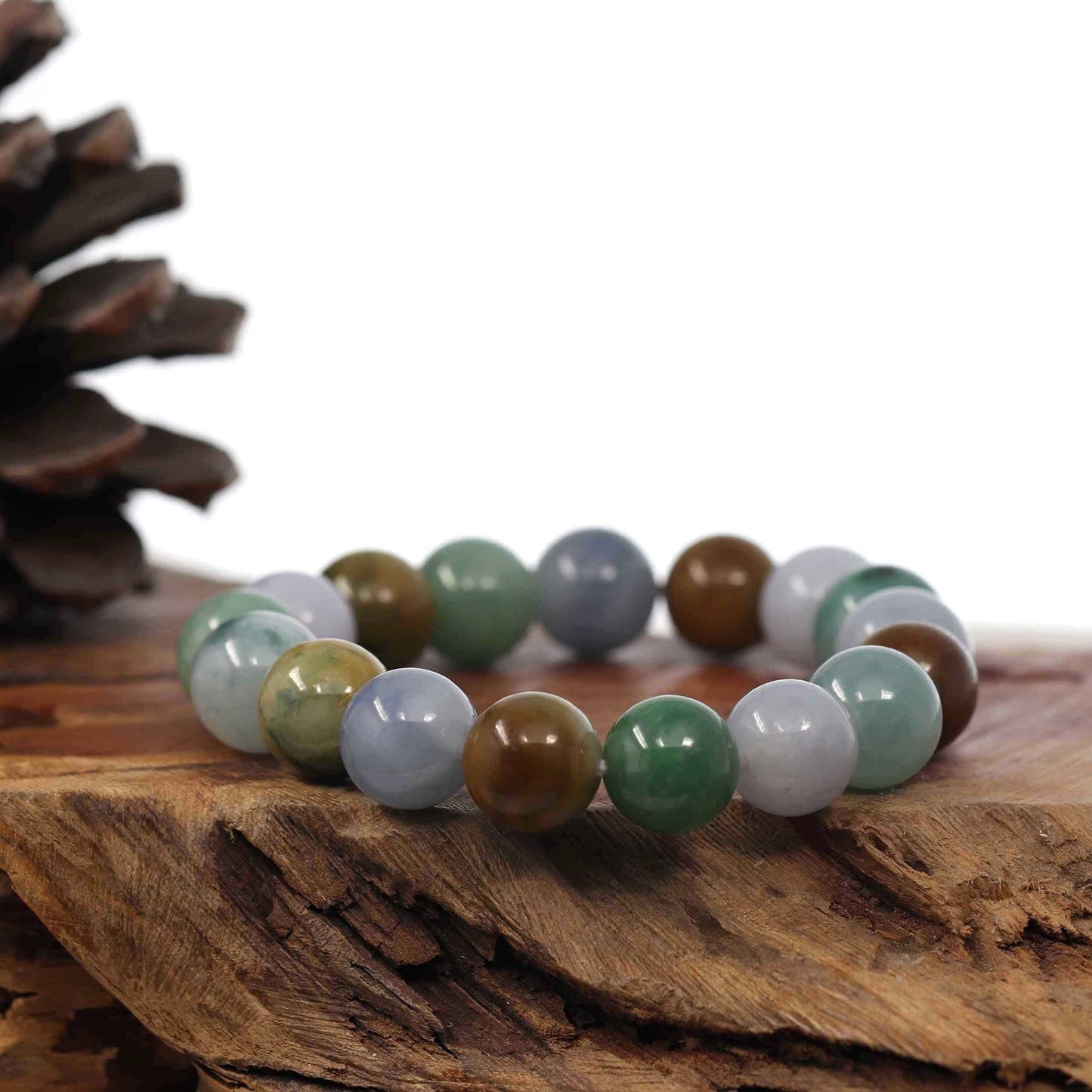 Natural Jade Beads Bracelet, Free Domestic shipping U.S.