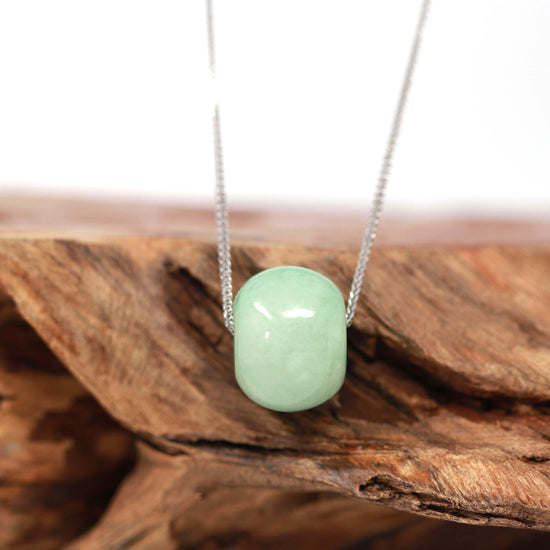 RealJade® "Good Luck Button" Necklace Real Rich Green Jade Lucky KouKou Pendant Necklace