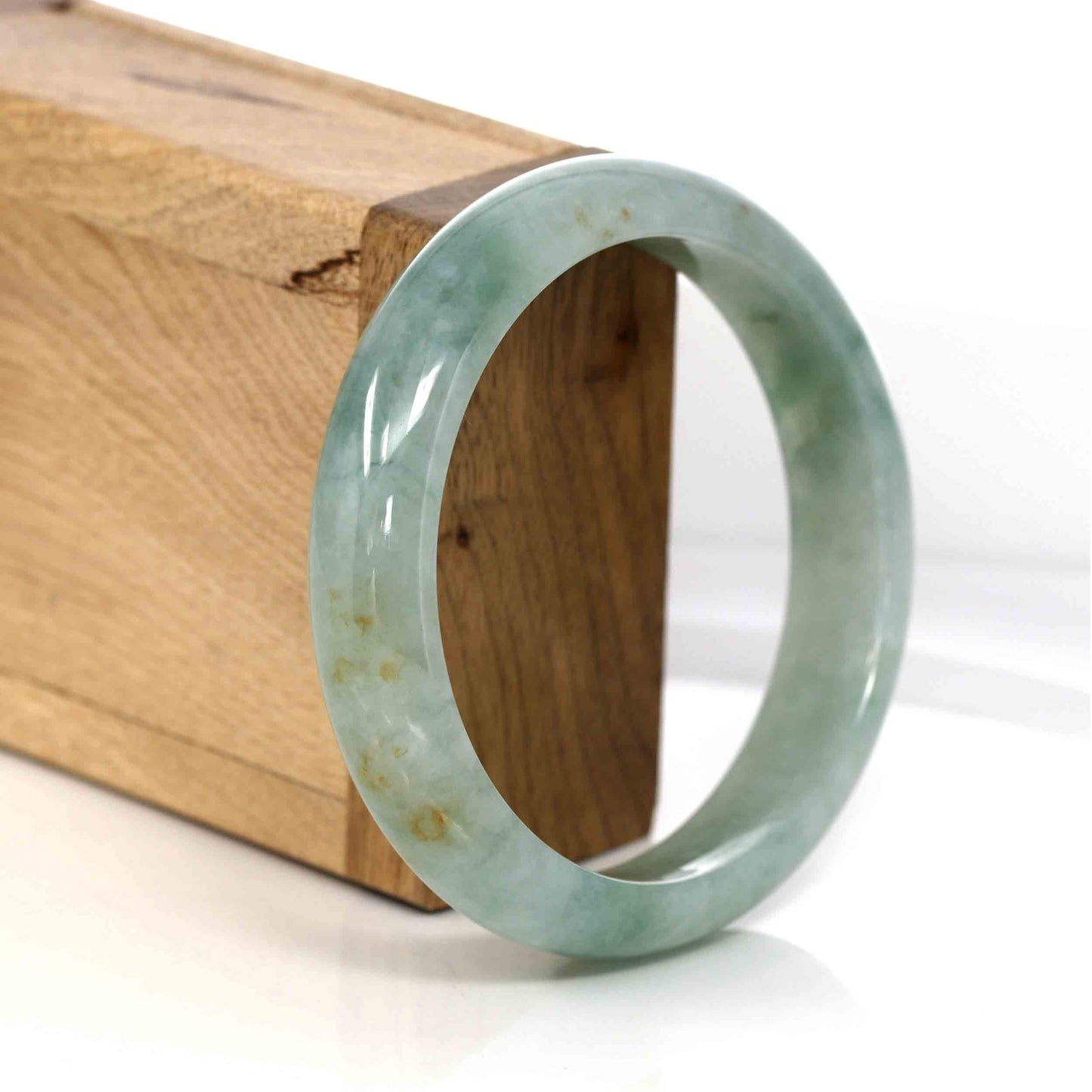 RealJade® Co. Classic Green Natural Jadeite Jade Bangle (59.30 mm )#297