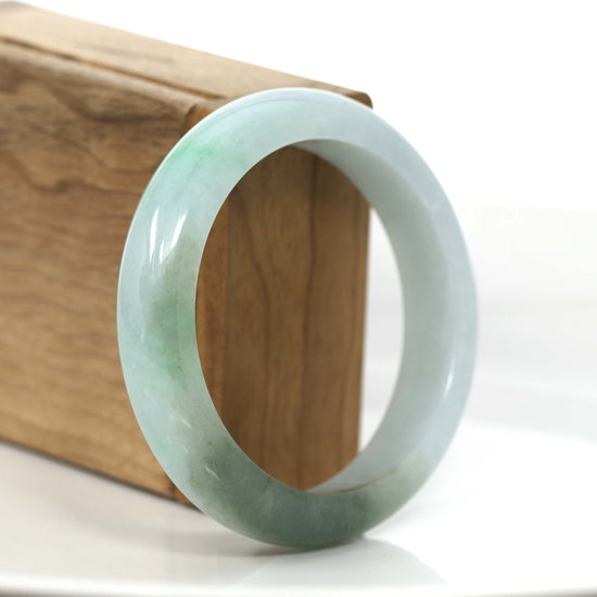 RealJade Co. Jadeite Jade Bangle Bracelet Genuine Burmese Lavender Jadeite Jade Bangle Bracelet ( 62.56 mm ) #723