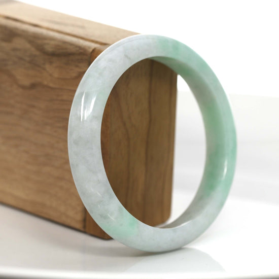 RealJade Co. Jadeite Jade Bangle Bracelet RealJade Co. "Classic Bangle" Genuine Burmese Green Jadeite Jade Bangle Bracelet ( 53.35 ) #705