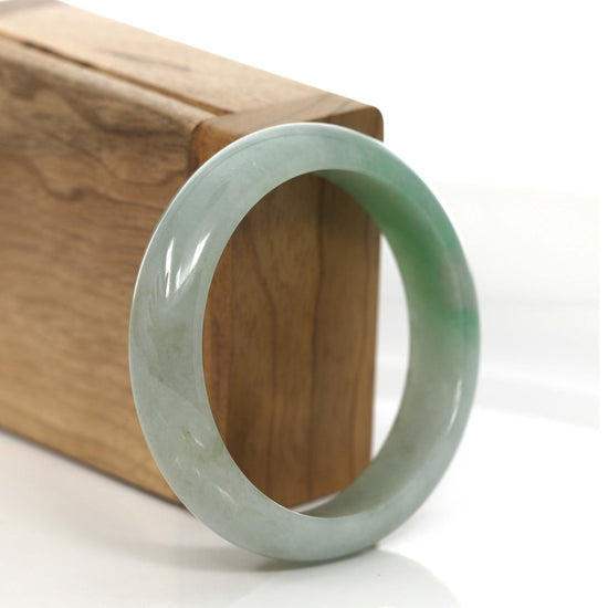 RealJade Co. Jadeite Jade Bangle Bracelet RealJade Co. Classic Forest Green Natural Burmese Jadeite Jade Bangle (58.72 mm) #754