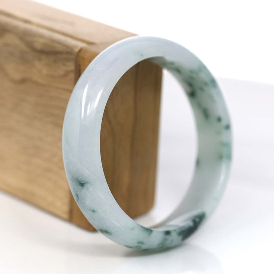 RealJade Co. Jadeite Jade Bangle Bracelet RealJade Co. Classic Real Blue-green Jade Jadeite Bangle Bracelet ( 60.24 mm )#375