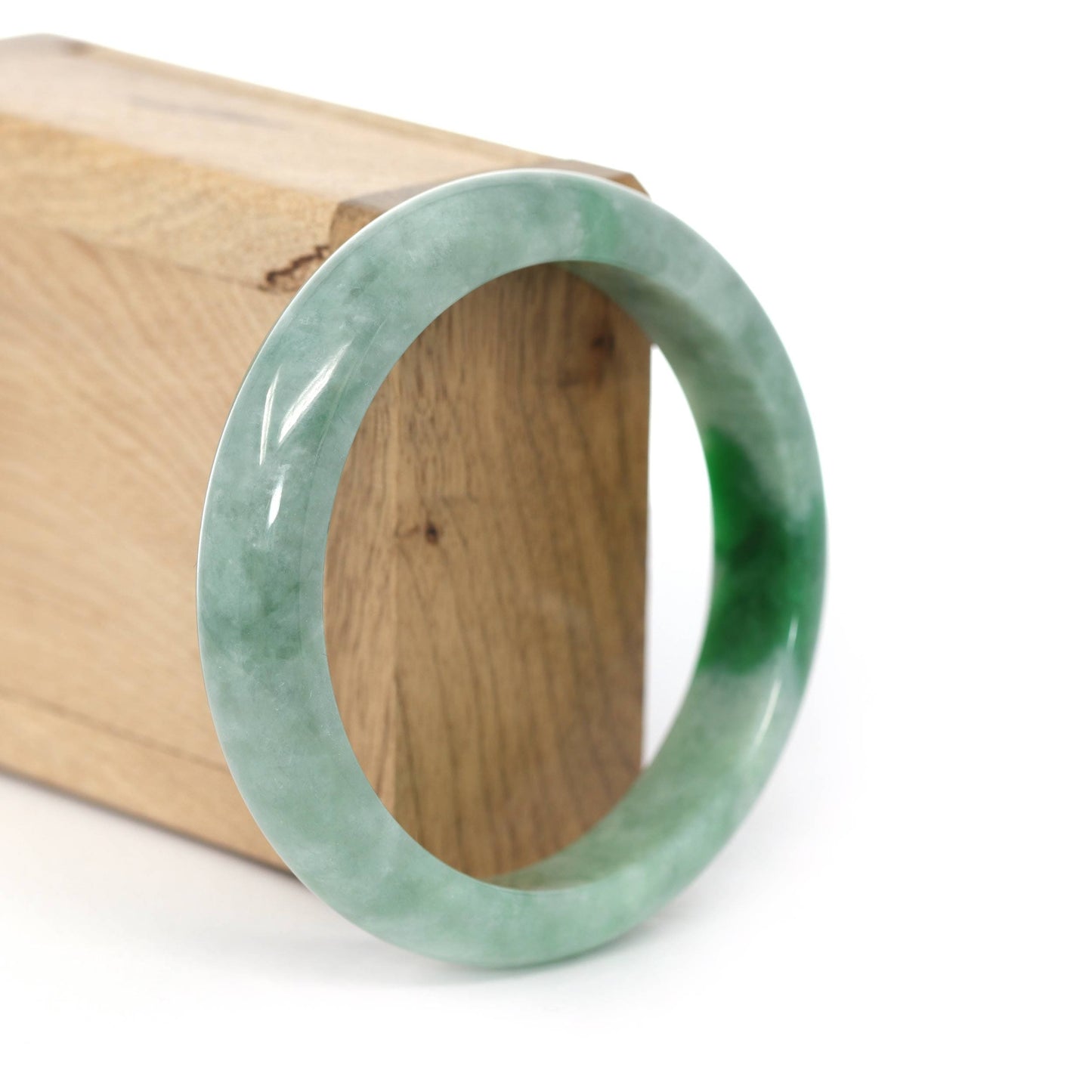 RealJade® Co. "Classic Bangle" Forest Green Natural Burmese Jadeite Jade Bangle #439