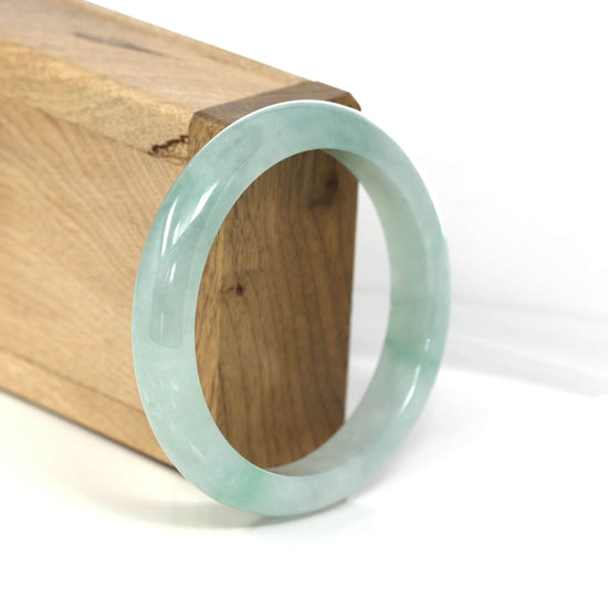 Genuine Burmese Green Jadeite Jade Bangle Bracelet (56.80 mm) #557