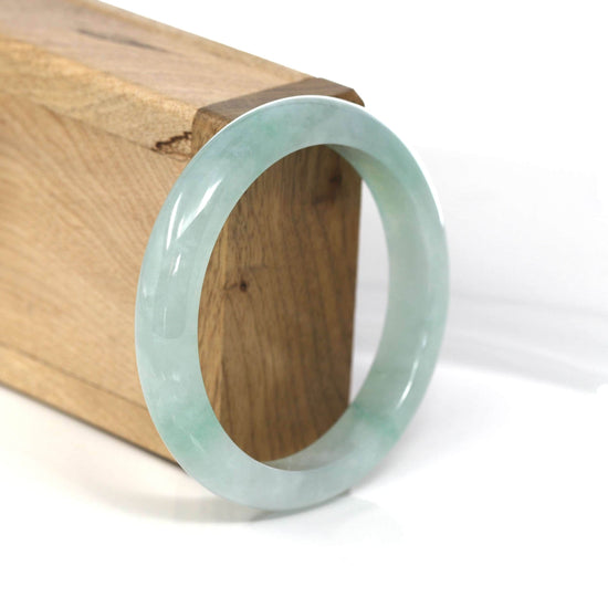 Genuine Burmese Green Jadeite Jade Bangle Bracelet (56.80 mm) #557