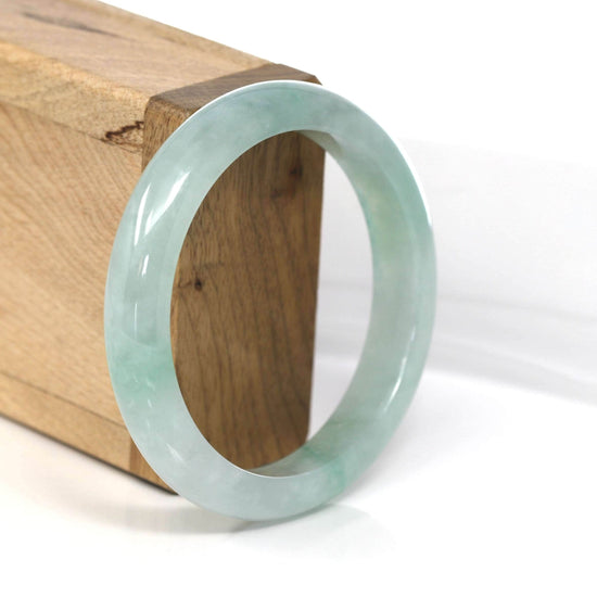 Genuine Burmese Green Jadeite Jade Bangle Bracelet (56.80 mm) #557