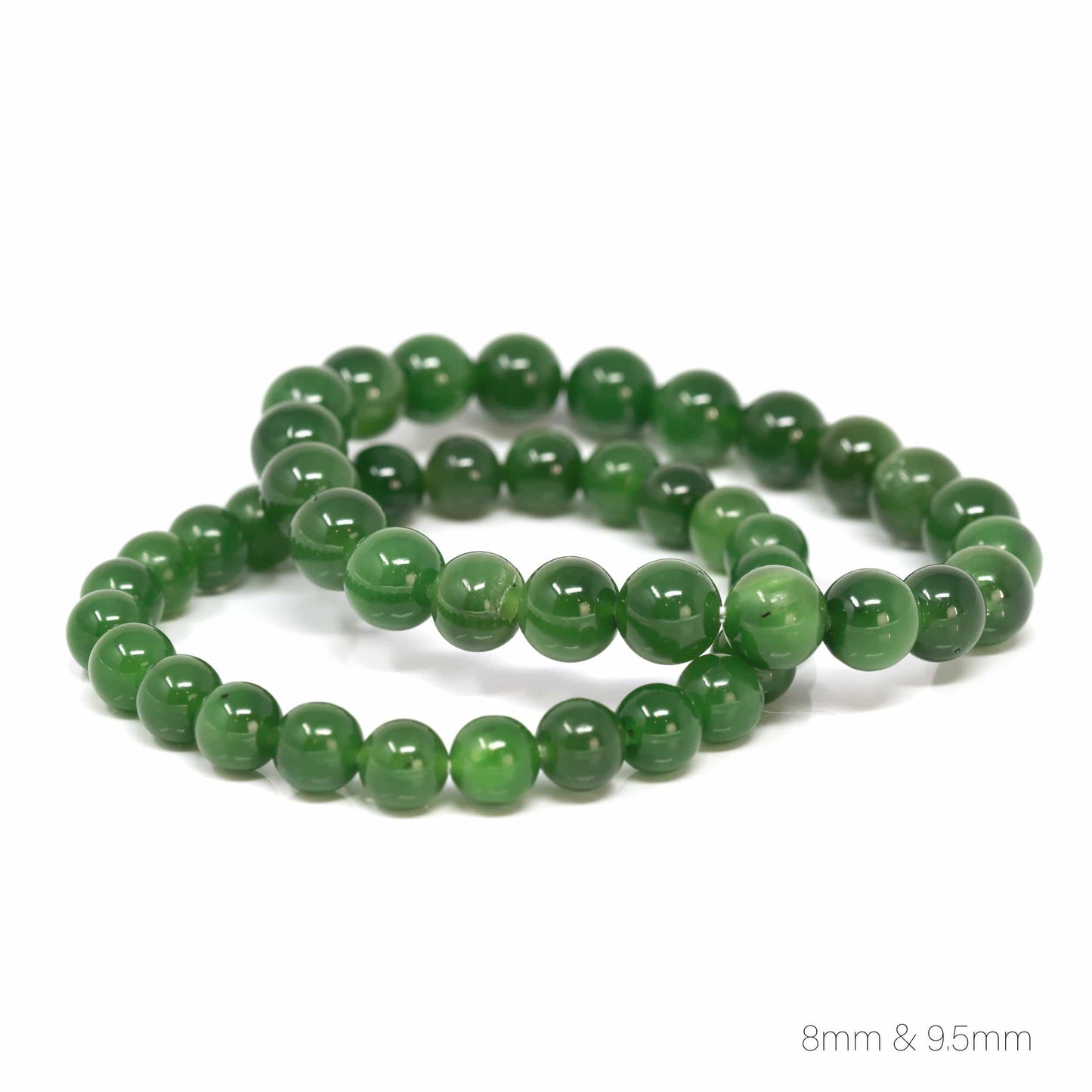 Green Jade Nephrite Bracelet, Round Pingan Clasp Nephrite Bracelet